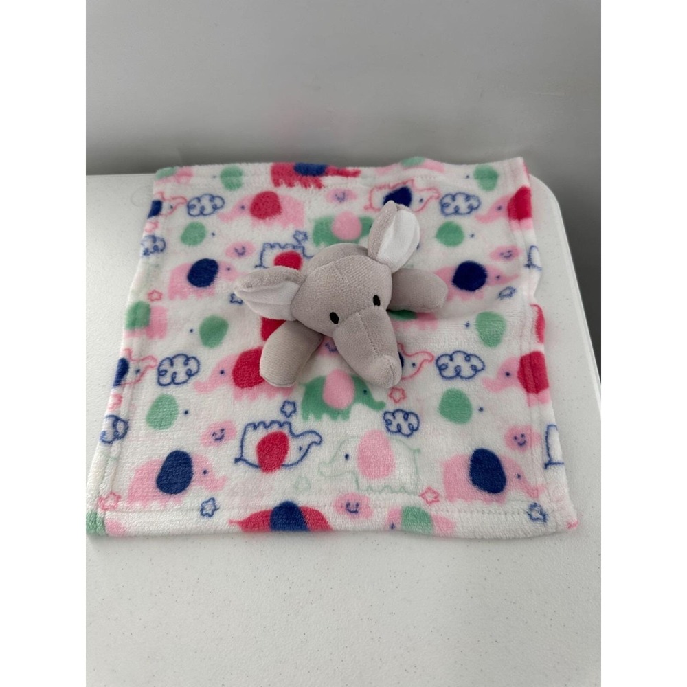 Le Bébé Favorite Elephant Baby Security Blanket Lovey Plush 11" Fleece Nursery - Picture 6 of 8